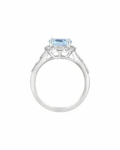 Effy Fine Jewelry Effy 14K 2.31 Ct. Tw. Diamond & Aquamarine Ring Women -Effy Fine Jewelry Sales 6030030213 RLLD 3