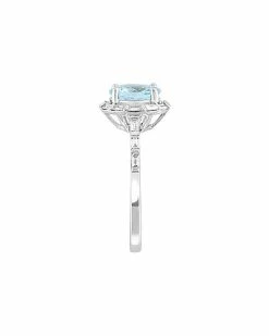 Effy Fine Jewelry Effy 14K 2.31 Ct. Tw. Diamond & Aquamarine Ring Women -Effy Fine Jewelry Sales 6030030213 RLLD 4