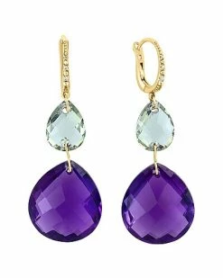 Effy Fine Jewelry 14K Rose Gold 37.73 Ct. Tw. Diamond & Gemstone Earrings Women