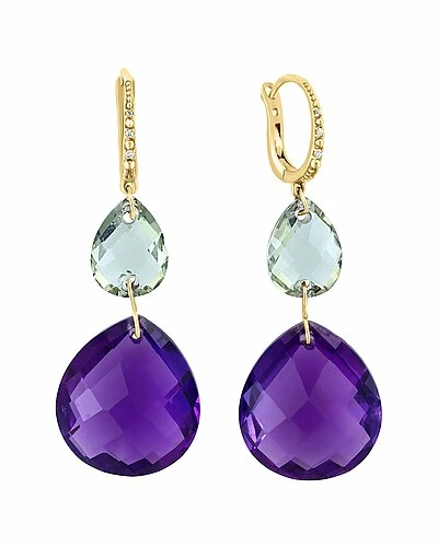 Effy Fine Jewelry 14K Rose Gold 37.73 Ct. Tw. Diamond & Gemstone Earrings Women 1 Effy Fine Jewelry 14K Rose Gold 37.73 Ct. Tw. Diamond & Gemstone Earrings Women