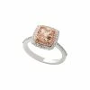 Effy Fine Jewelry 14K Two-Tone 1.67 Ct. Tw. Diamond & Morganite Ring Women
