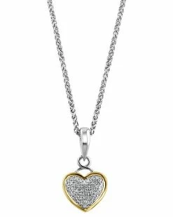 Effy Fine Jewelry Silver 0.21 Ct. Tw. Diamond Pendant Necklace Women
