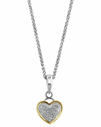 Effy Fine Jewelry Silver 0.21 Ct. Tw. Diamond Pendant Necklace Women 1 Effy Fine Jewelry Silver 0.21 Ct. Tw. Diamond Pendant Necklace Women