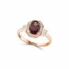 Effy Fine Jewelry Effy 14K Rose Gold 1.54 Ct. Tw. Diamond & Rhodolite Ring Women