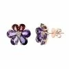 Effy Fine Jewelry 14K Rose Gold 6.72 Ct. Tw. Diamond & Amethyst & Pink Tourmaline Earrings Women