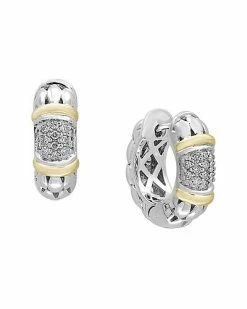 Effy Fine Jewelry Effy Silver 0.21 Ct. Tw. Diamond Earrings Women