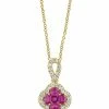 Effy Fine Jewelry Effy 14K 1.51 Ct. Tw. Diamond & Ruby Pendant Necklace Women