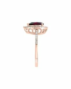 Effy Fine Jewelry Effy 14K Rose Gold 1.46 Ct. Tw. Diamond & Rhodolite Ring Women -Effy Fine Jewelry Sales 6030096123 RLLD 3