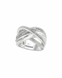Effy Fine Jewelry Silver 0.28 Ct. Tw. Diamond Ring Women