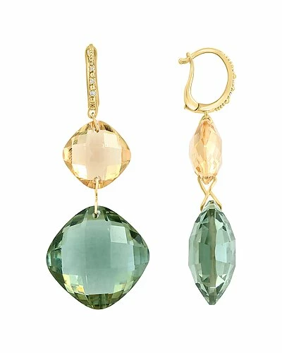 Effy Fine Jewelry 14K 53.03 Ct. Tw. Diamond & Gemstone Earrings Women 1 Effy Fine Jewelry 14K 53.03 Ct. Tw. Diamond & Gemstone Earrings Women