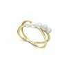 Effy Fine Jewelry Effy 14K 3mm Pearl Crossover Ring Women