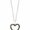 Effy Fine Jewelry Effy Water Color Silver 0.29 Ct. Tw. Sapphire Heart Pendant Women