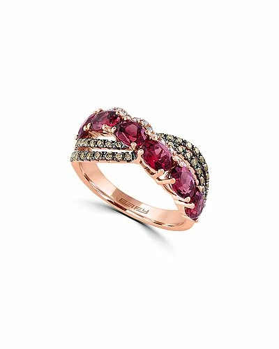Effy Fine Jewelry Effy Bordeaux 14K Rose Gold 3.52 Ct. Tw. Diamond & Rhodolite Statement Ring Women 1 Effy Fine Jewelry Effy Bordeaux 14K Rose Gold 3.52 Ct. Tw. Diamond & Rhodolite Statement Ring Women