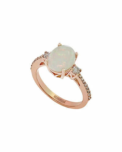 Effy Fine Jewelry 14K Rose Gold 1.69 Ct. Tw. Diamond & Opal Ring Women 1 Effy Fine Jewelry 14K Rose Gold 1.69 Ct. Tw. Diamond & Opal Ring Women