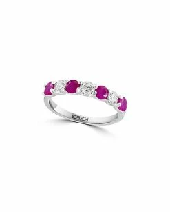 Effy Fine Jewelry Effy 14K 1.39 Ct. Tw. Diamond & Ruby Ring Women