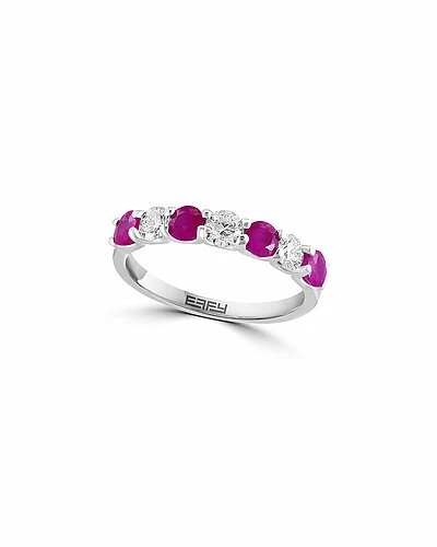 Effy Fine Jewelry Effy 14K 1.39 Ct. Tw. Diamond & Ruby Ring Women 1 Effy Fine Jewelry Effy 14K 1.39 Ct. Tw. Diamond & Ruby Ring Women