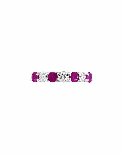 Effy Fine Jewelry Effy 14K 1.39 Ct. Tw. Diamond & Ruby Ring Women 2 Effy Fine Jewelry Effy 14K 1.39 Ct. Tw. Diamond & Ruby Ring Women - Image 2