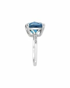 Effy Fine Jewelry 14K 8.40 Ct. Tw. Diamond & London Blue Topaz Ring Women -Effy Fine Jewelry Sales 6030256731 RLLD 4