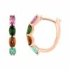 Effy Fine Jewelry Effy 14K Rose Gold 1.90 Ct. Tw. Multicolor Tourmaline Earrings Women