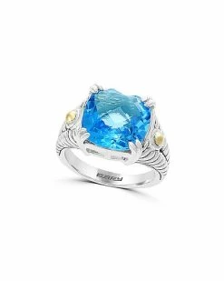 Effy Fine Jewelry Effy Silver 7.60 Ct. Tw. Blue Topaz Ring Women