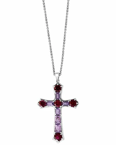 Effy Fine Jewelry Silver 15.20 Ct. Tw. Gemstone Pendant Necklace Women 1 Effy Fine Jewelry Silver 15.20 Ct. Tw. Gemstone Pendant Necklace Women