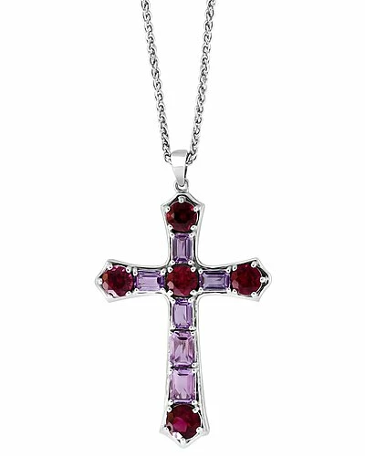 Effy Fine Jewelry Silver 15.20 Ct. Tw. Gemstone Pendant Necklace Women 2 Effy Fine Jewelry Silver 15.20 Ct. Tw. Gemstone Pendant Necklace Women - Image 2