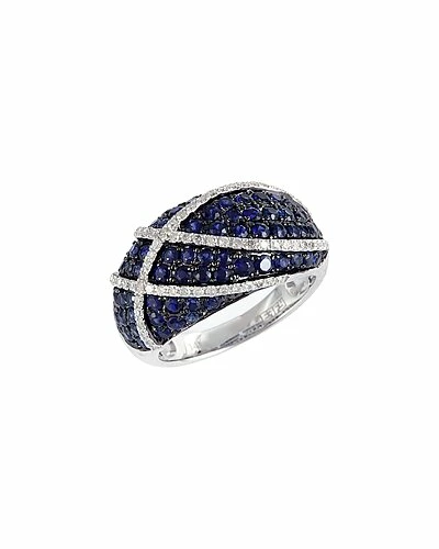 Effy Fine Jewelry Effy 14K 2.37 Ct. Tw. Diamond & Sapphire Half-Eternity Ring Women 1 Effy Fine Jewelry Effy 14K 2.37 Ct. Tw. Diamond & Sapphire Half-Eternity Ring Women