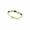 Effy Fine Jewelry Effy 14K 0.41 Ct. Tw. Diamond & Emerald Ring Women
