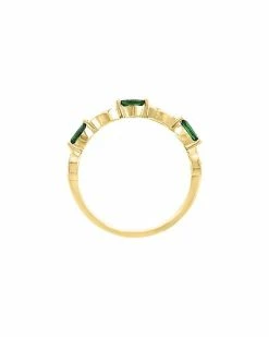 Effy Fine Jewelry Effy 14K 0.41 Ct. Tw. Diamond & Emerald Ring Women -Effy Fine Jewelry Sales 6030351978 RLLD 3