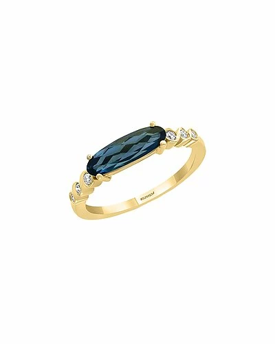 Effy Fine Jewelry 14K 1.41 Ct. Tw. Diamond & London Blue Topaz Ring Women 1 Effy Fine Jewelry 14K 1.41 Ct. Tw. Diamond & London Blue Topaz Ring Women