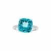 Effy Fine Jewelry Effy 14K 6.19 Ct. Tw. Diamond & Blue Topaz Ring Women