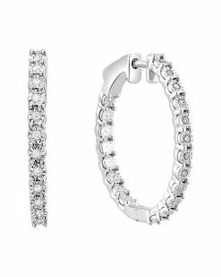 Effy Fine Jewelry Effy Silver 0.21 Ct. Tw. Diamond Earrings Women