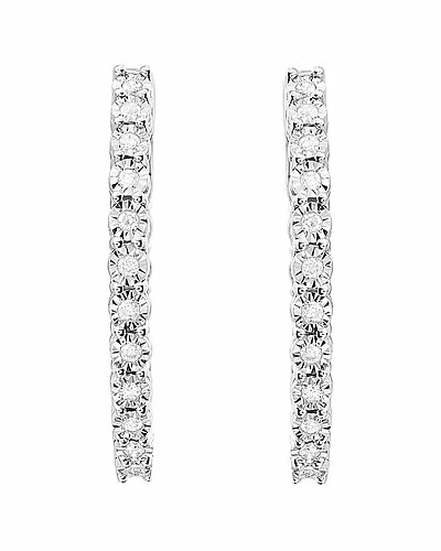 Effy Fine Jewelry Effy Silver 0.21 Ct. Tw. Diamond Earrings Women 2 Effy Fine Jewelry Effy Silver 0.21 Ct. Tw. Diamond Earrings Women - Image 2