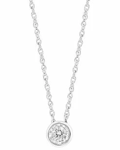 Effy Fine Jewelry Effy Silver 0.18 Ct. Tw. Diamond Pendant Necklace Women