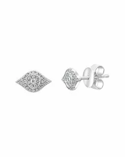 Effy Fine Jewelry Silver 0.17 Ct. Tw. Diamond Earrings Women