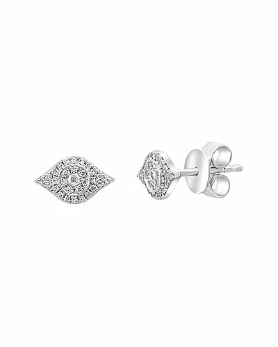 Effy Fine Jewelry Silver 0.17 Ct. Tw. Diamond Earrings Women 1 Effy Fine Jewelry Silver 0.17 Ct. Tw. Diamond Earrings Women