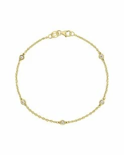 Effy Fine Jewelry Effy 14K 0.15 Ct. Tw. Diamond Bracelet Women