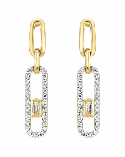 Effy Fine Jewelry Effy 14K 0.31 Ct. Tw. Diamond Earrings Women 1 Effy Fine Jewelry Effy 14K 0.31 Ct. Tw. Diamond Earrings Women