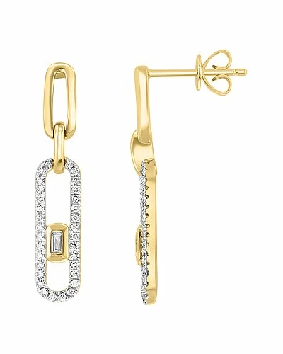 Effy Fine Jewelry Effy 14K 0.31 Ct. Tw. Diamond Earrings Women 2 Effy Fine Jewelry Effy 14K 0.31 Ct. Tw. Diamond Earrings Women - Image 2