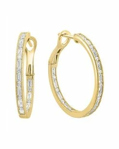 Effy Fine Jewelry Effy 14K 1.06 Ct. Tw. Diamond Earrings Women