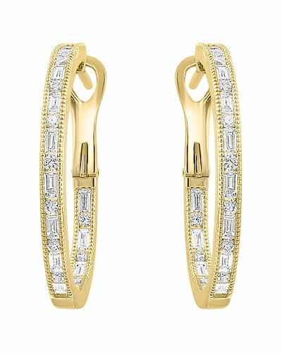 Effy Fine Jewelry Effy 14K 1.06 Ct. Tw. Diamond Earrings Women 2 Effy Fine Jewelry Effy 14K 1.06 Ct. Tw. Diamond Earrings Women - Image 2