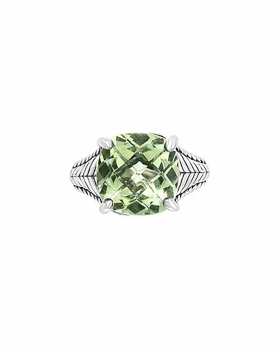 Effy Fine Jewelry Effy Silver 5.40 Ct. Tw. Green Amethyst Ring Women 2 Effy Fine Jewelry Effy Silver 5.40 Ct. Tw. Green Amethyst Ring Women - Image 2