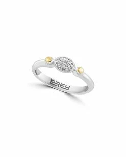 Effy Fine Jewelry Effy Silver Diamond Ring Women