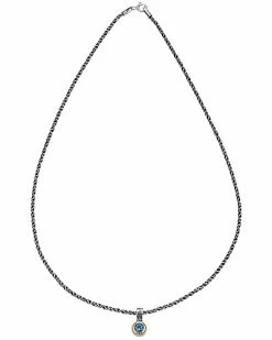 Effy Fine Jewelry Effy Silver 0.61 Ct. Tw. Blue Topaz Necklace Women