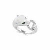 Effy Fine Jewelry Effy Silver 0.13 Ct. Tw. Diamond & Tsavorite Ring Women