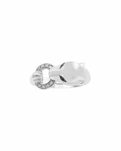 Effy Fine Jewelry Effy Silver 0.13 Ct. Tw. Diamond & Tsavorite Ring Women 7 Effy Fine Jewelry Effy Silver 0.13 Ct. Tw. Diamond & Tsavorite Ring Women -Effy Fine Jewelry Sales 6030438681 RLLD 3