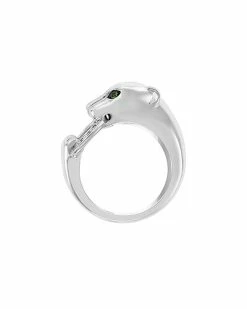 Effy Fine Jewelry Effy Silver 0.13 Ct. Tw. Diamond & Tsavorite Ring Women 8 Effy Fine Jewelry Effy Silver 0.13 Ct. Tw. Diamond & Tsavorite Ring Women -Effy Fine Jewelry Sales 6030438681 RLLD 4