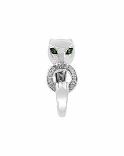 Effy Fine Jewelry Effy Silver 0.13 Ct. Tw. Diamond & Tsavorite Ring Women 9 Effy Fine Jewelry Effy Silver 0.13 Ct. Tw. Diamond & Tsavorite Ring Women -Effy Fine Jewelry Sales 6030438681 RLLD 5