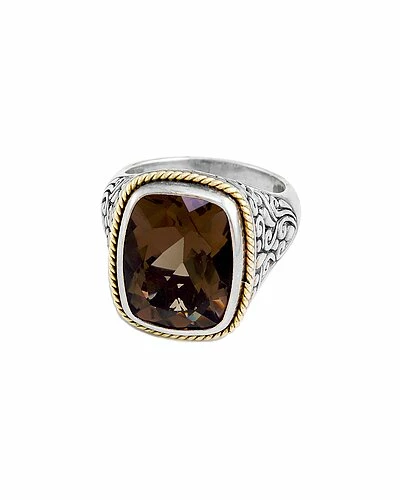Effy Fine Jewelry Effy Silver 10.60 Ct. Tw. Smoky Quartz Ring Women 1 Effy Fine Jewelry Effy Silver 10.60 Ct. Tw. Smoky Quartz Ring Women