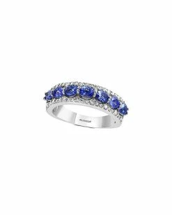 Effy Fine Jewelry Effy 14K 1.23 Ct. Tw. Diamond & Tanzanite Ring Women